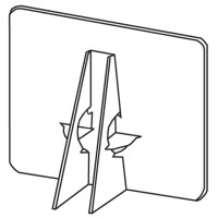 9" White Double-Wing Easel Backs