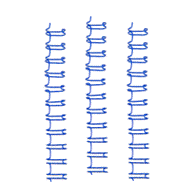 Blue Double Loop Wire  1/2" Diameter  3:1 Pitch