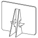 7" White Double-Wing Easel Backs - LineCo, Inc. - Easels 7DE - Laminating Pouches Accessories