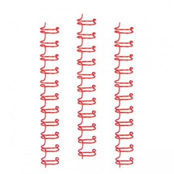 Red Double Loop Wire  1/2" Diameter  3:1 Pitch