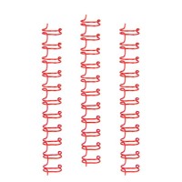 Red Double Loop Wire  7/16" Diameter  3:1 Pitch