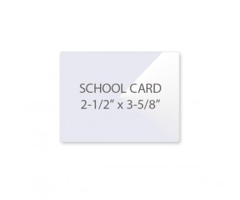 School Card Pouch 2 1/2" x 3 5/8" 5 Mil